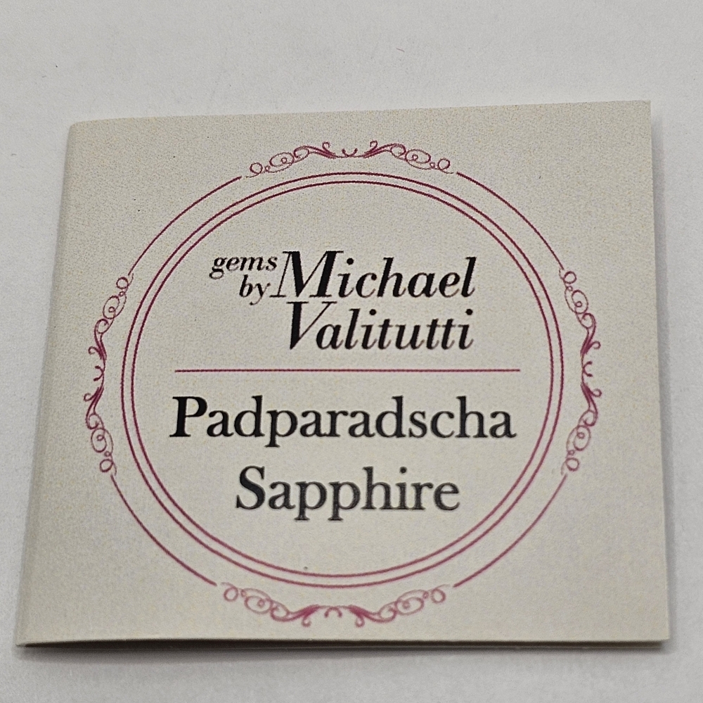 Rare Padparadscha Sapphire & Zircon Necklace RG & Palladium Sterling Silver! - Picture 6 of 10